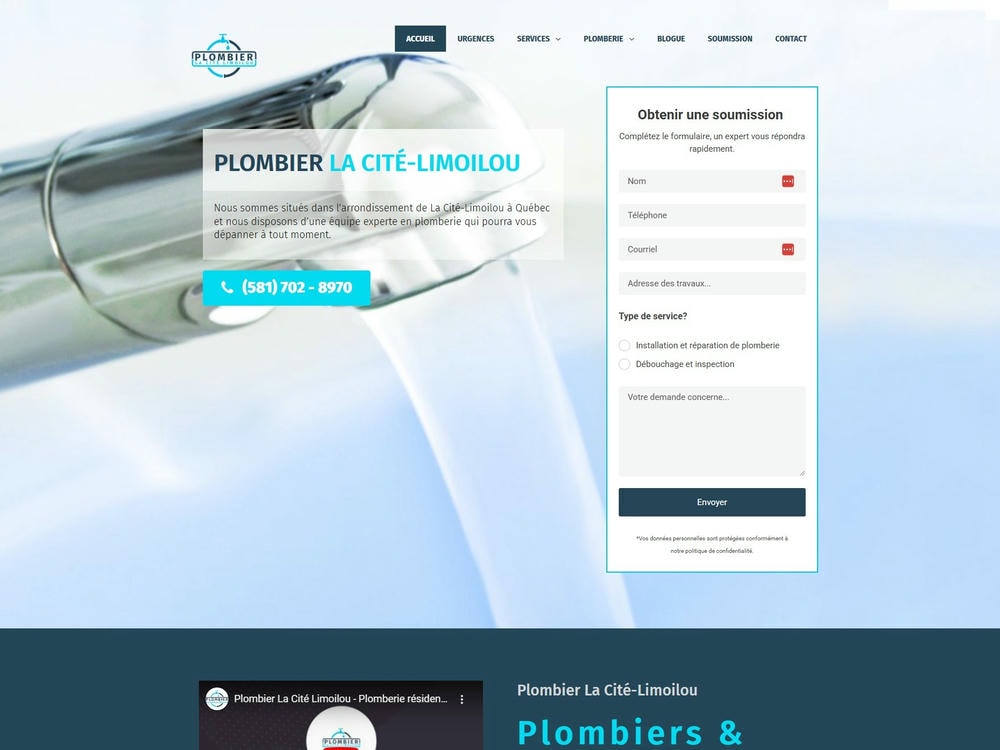 Plombier La Cité-Limoilou