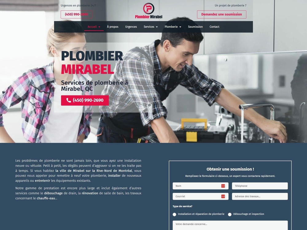 Plombier Mirabel