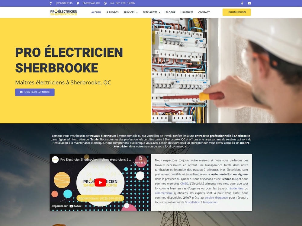 Électricien à Sherbrooke